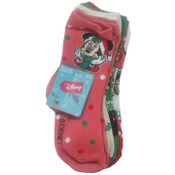 Wholesale - 5pk MINNIE MOUSE MERRY SEASON CREW SOCKS SIZE 4-6, UPC: 193159223311